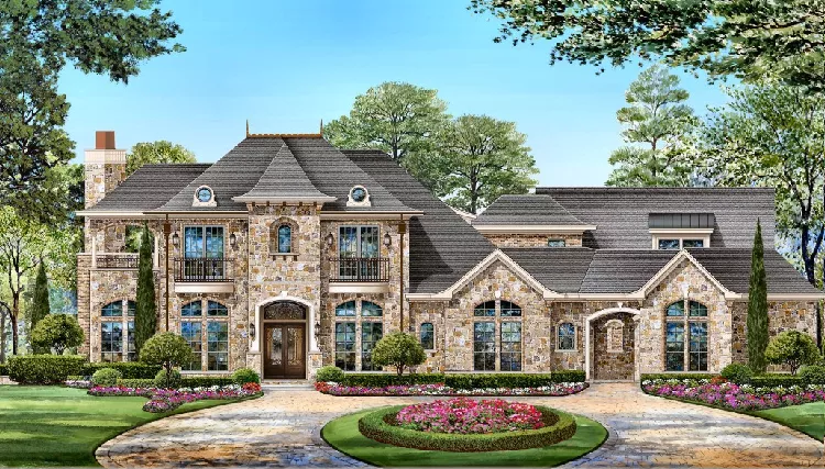 image of large traditional house plan 8751